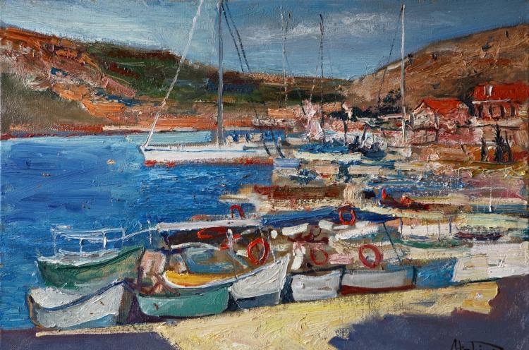 Крым. Лодки Балаклавы. Живопись маслом Крым. Лодки Балаклавы. Живопись маслом