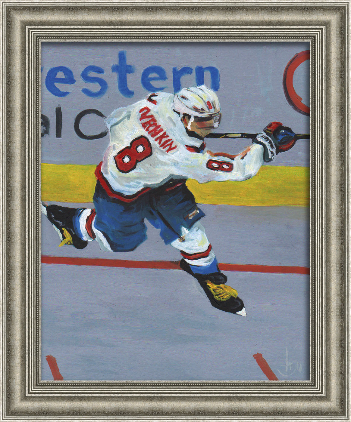 Рекорд. Хоккей с шайбой, авторская живопись Рекорд. Хоккей с шайбой, авторская живопись