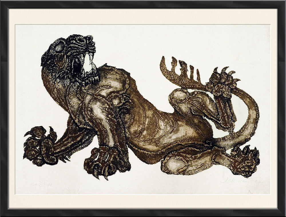 Зверь. Авторский оттиск с глубоким рельефом Зверь. Авторский оттиск с глубоким рельефом