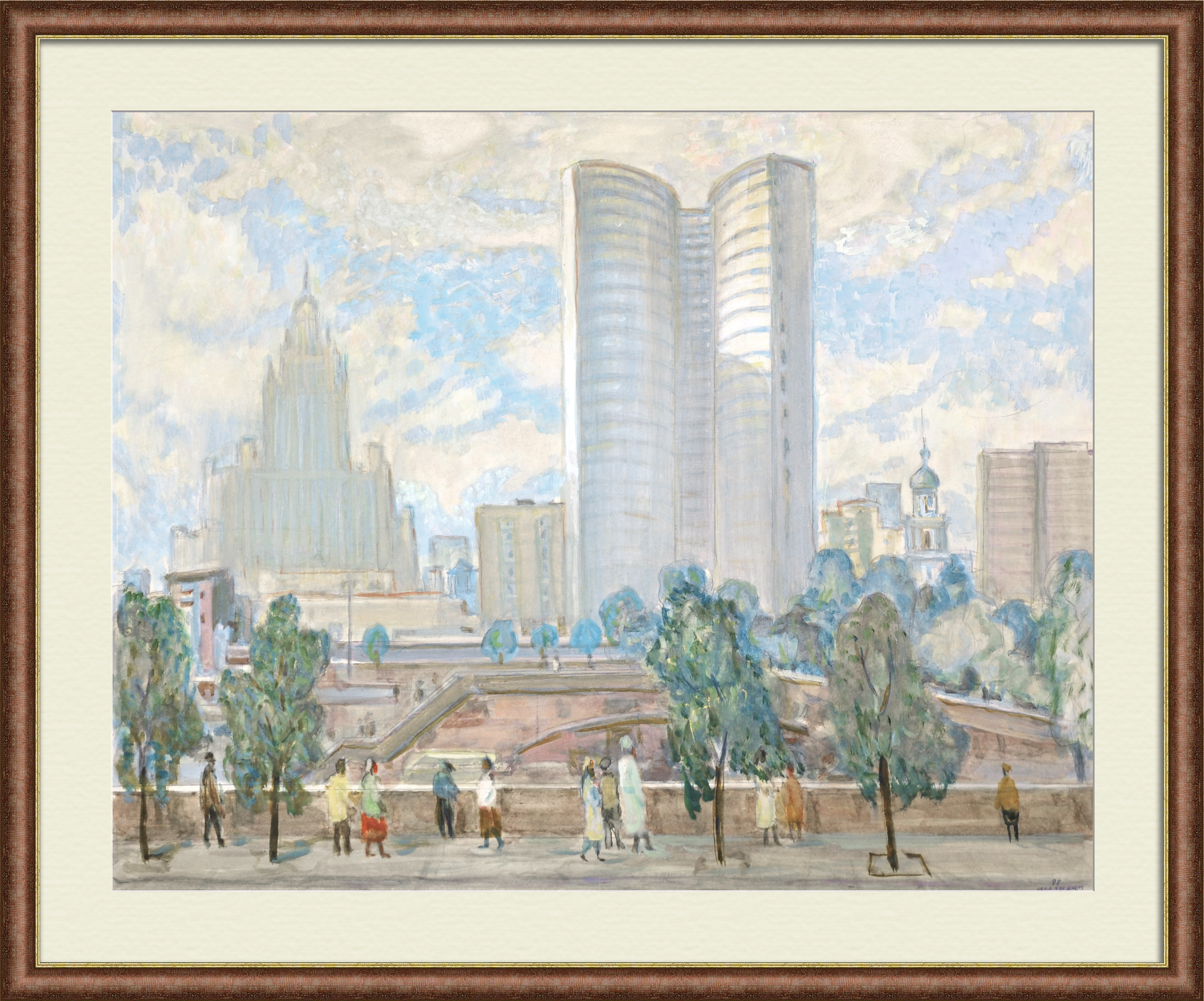 Здание СЭВ, Арбат. Москва, авторский рисунок Здание СЭВ, Арбат. Москва, авторский рисунок