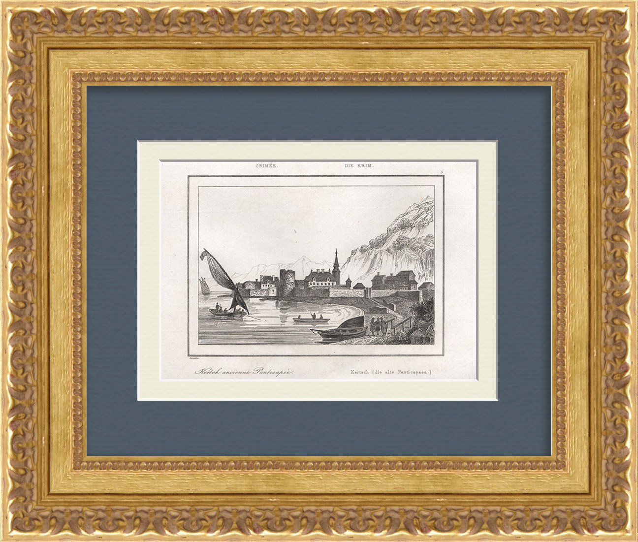 Керчь, Таврида. Старинная гравюра Керчь, Таврида. Старинная гравюра