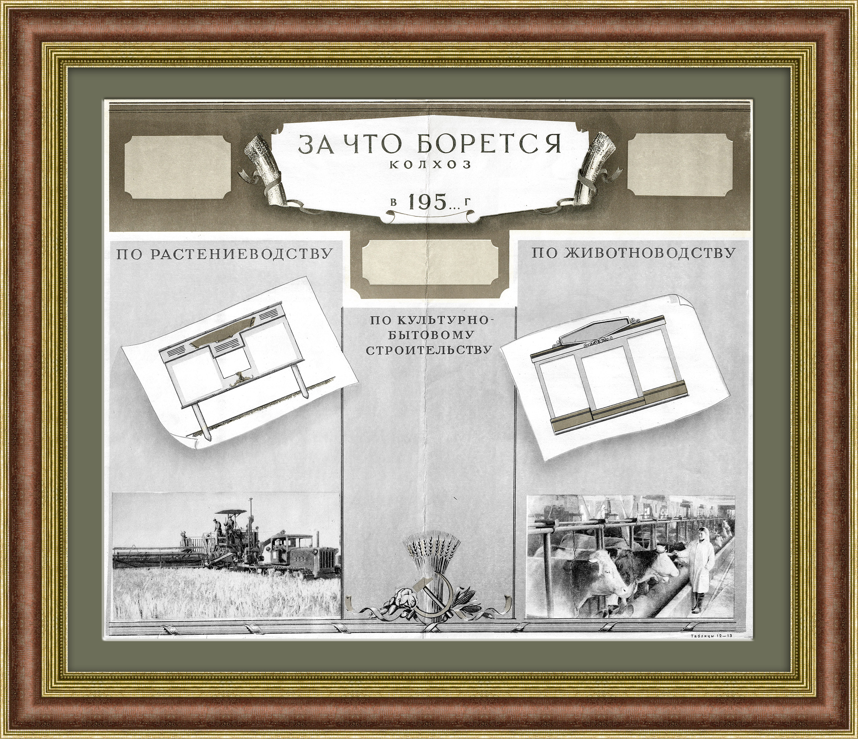 За что борется колхоз? Советский плакат-стенгазета За что борется колхоз? Советский плакат-стенгазета