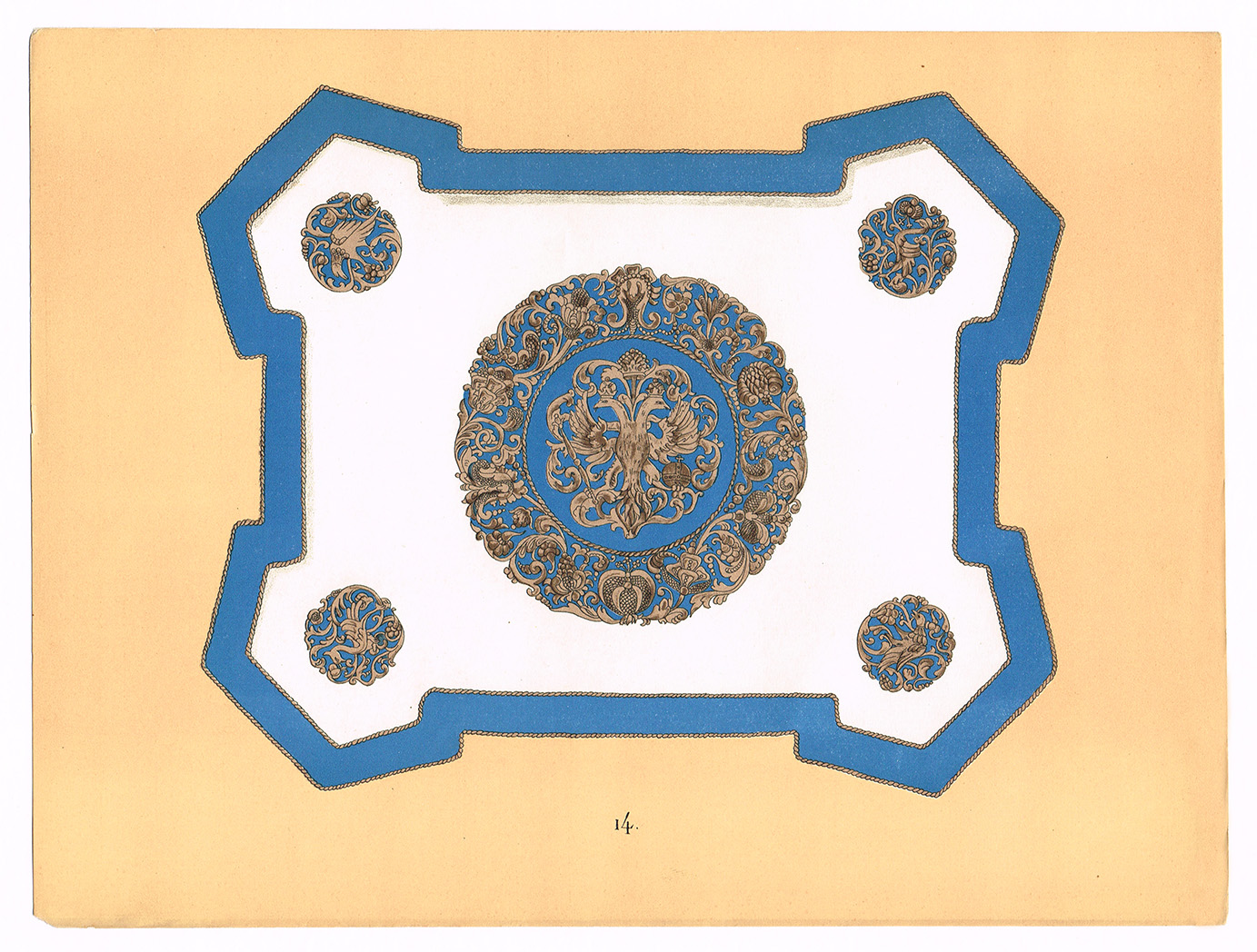 Эмалевый поднос, старинная хромолитография Эмалевый поднос, старинная хромолитография