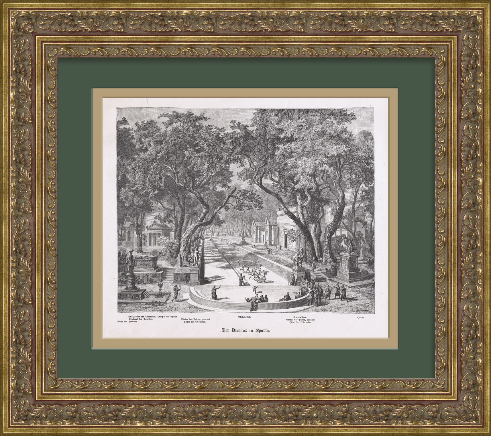 Древняя Спарта. Ксилография 19 века Древняя Спарта. Ксилография 19 века