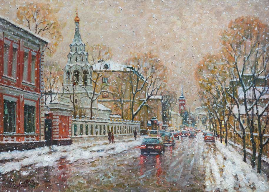 Московские зарисовки. Москва, улица Большая Ордынка. Современная авторская живопись