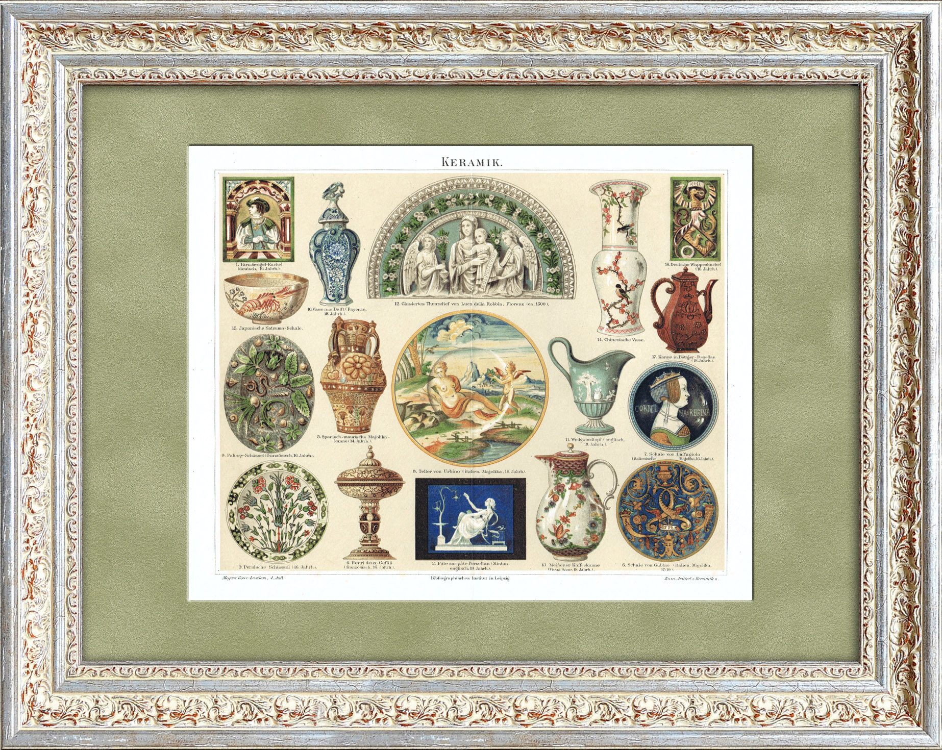 Европейская и восточная керамика 14-19 веков. Старинная хромолиография Европейская и восточная керамика 14-19 веков. Старинная хромолиография