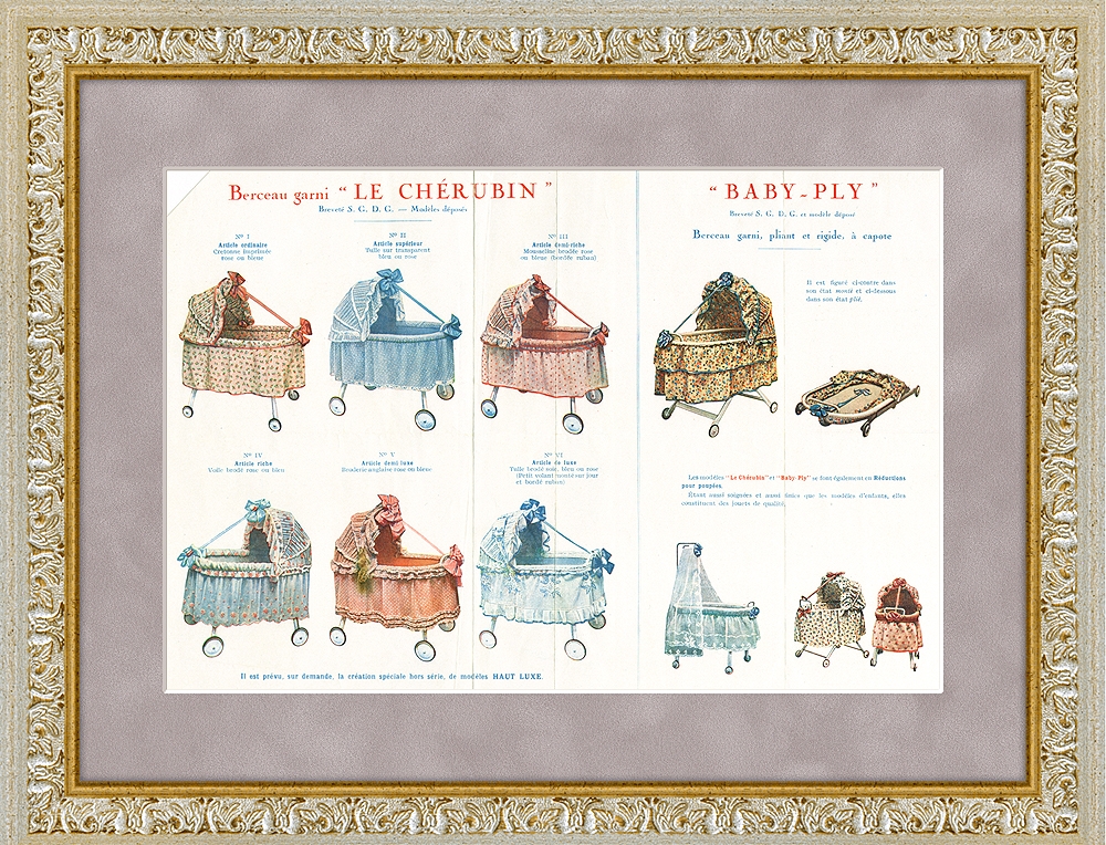 Модели французских колыбелей Le Cherubine, Baby-Ply. Реклама 1920-30 гг. Модели французских колыбелей Le Cherubine, Baby-Ply. Реклама 1920-30 гг.