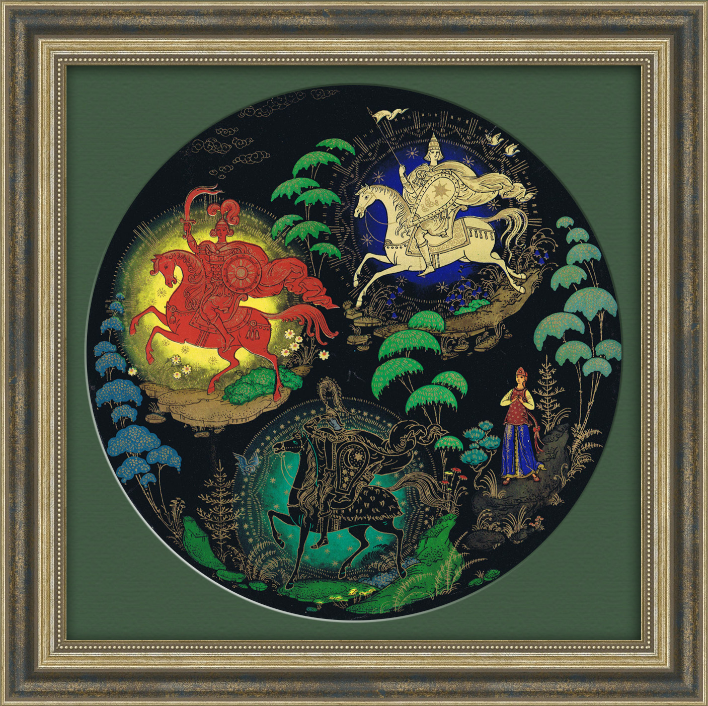 Русские былинные богатыри, Палех. Типографский макет Русские былинные богатыри, Палех. Типографский макет