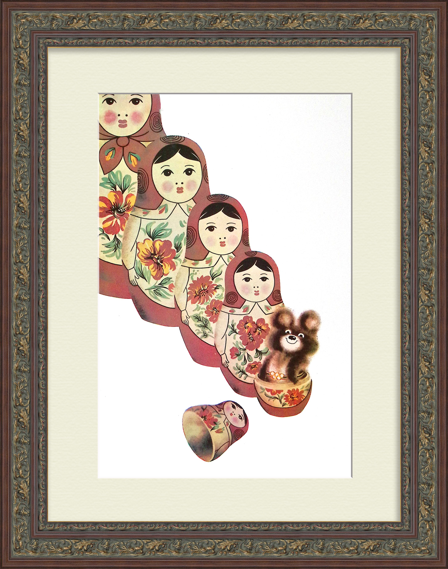 Олимпийский сюрприз, Медвежонок Миша. Редкий, советский плакат 1980 года Олимпийский сюрприз, Медвежонок Миша. Редкий, советский плакат 1980 года