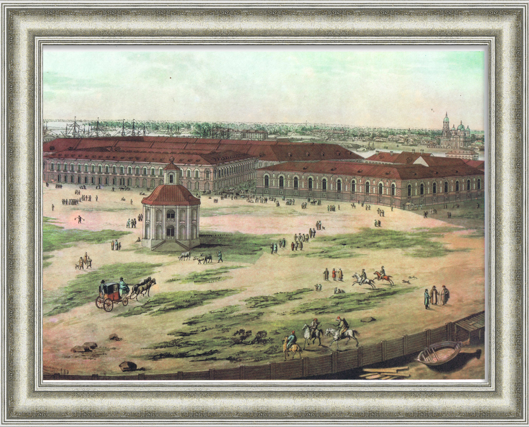 Вблизи Гостинного двора на Васильевском острове. Репродукция Тозелли, лист7 Вблизи Гостинного двора на Васильевском острове. Репродукция Тозелли, лист7