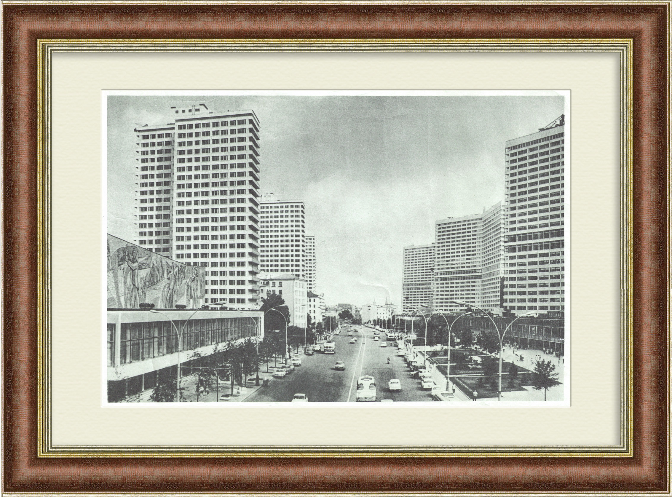 Москва, проспект Калинина (Воздвиженка и Новый Арбат). Тиражная графика в раме