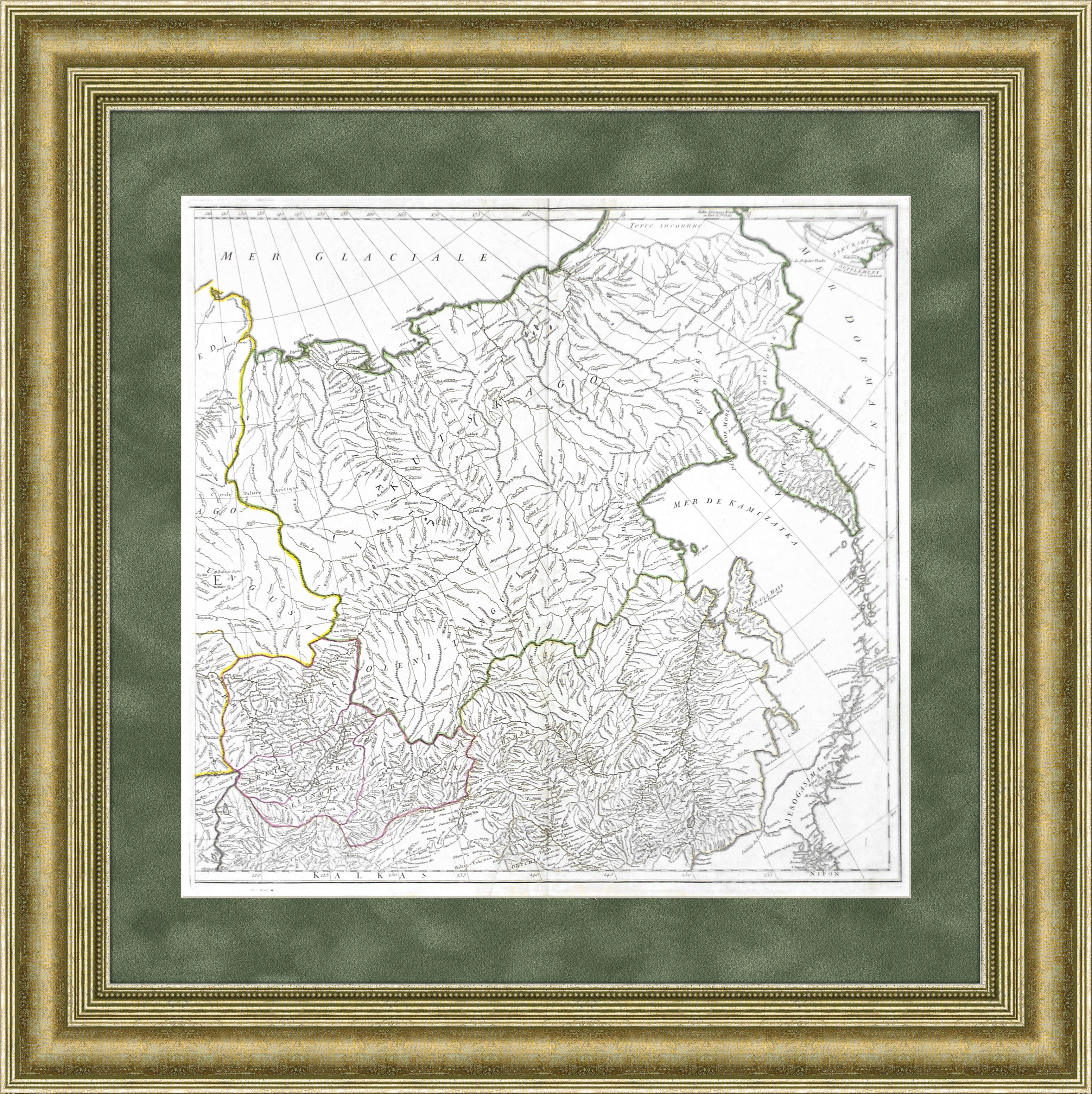 Сибирь и Дальний Восток на гравированной карте 1753 года Сибирь и Дальний Восток на гравированной карте 1753 года