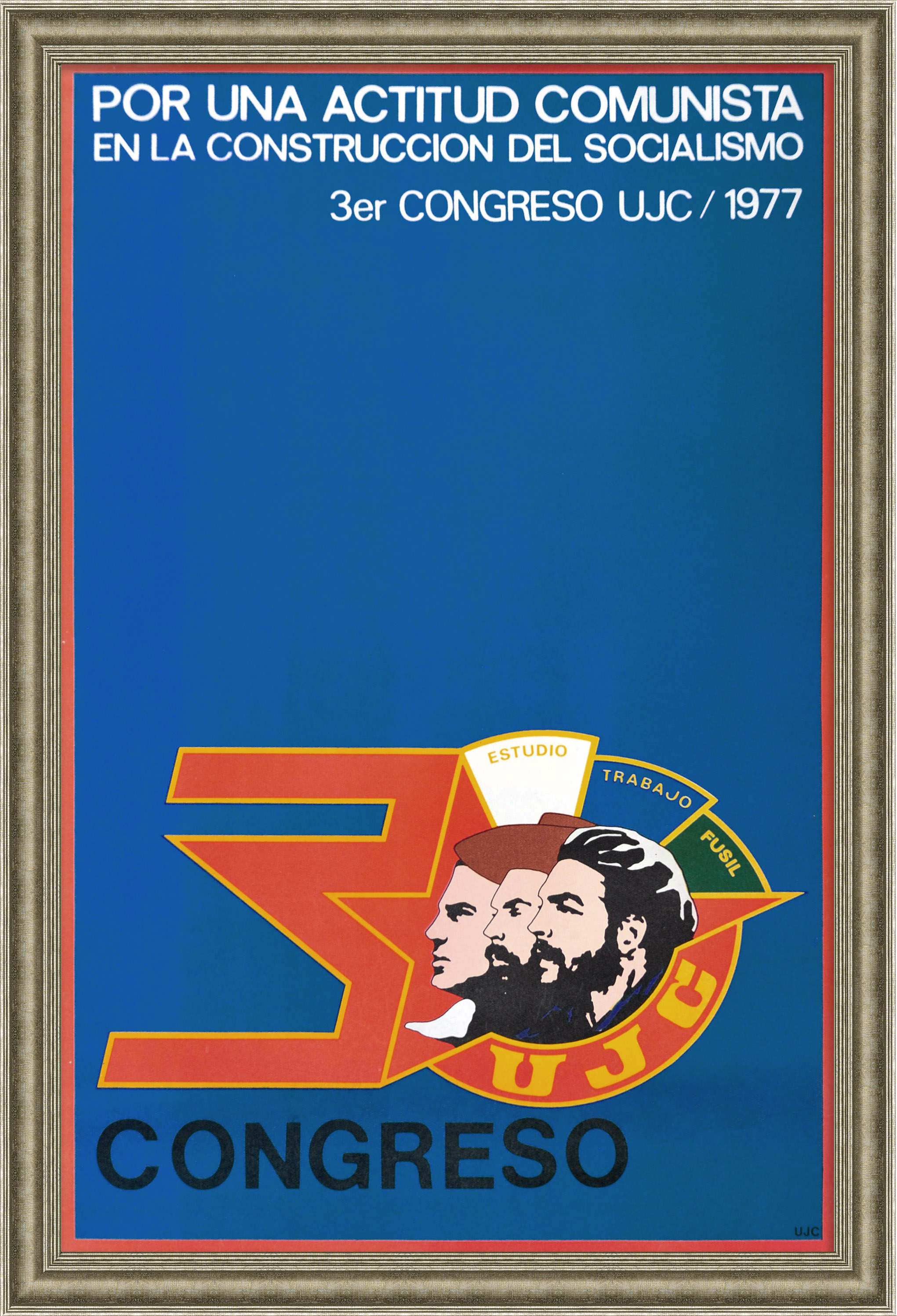 3 Конгресс Союза молодых коммунистов Кубы. Редкий, антикварный плакат 3 Конгресс Союза молодых коммунистов Кубы. Редкий, антикварный плакат