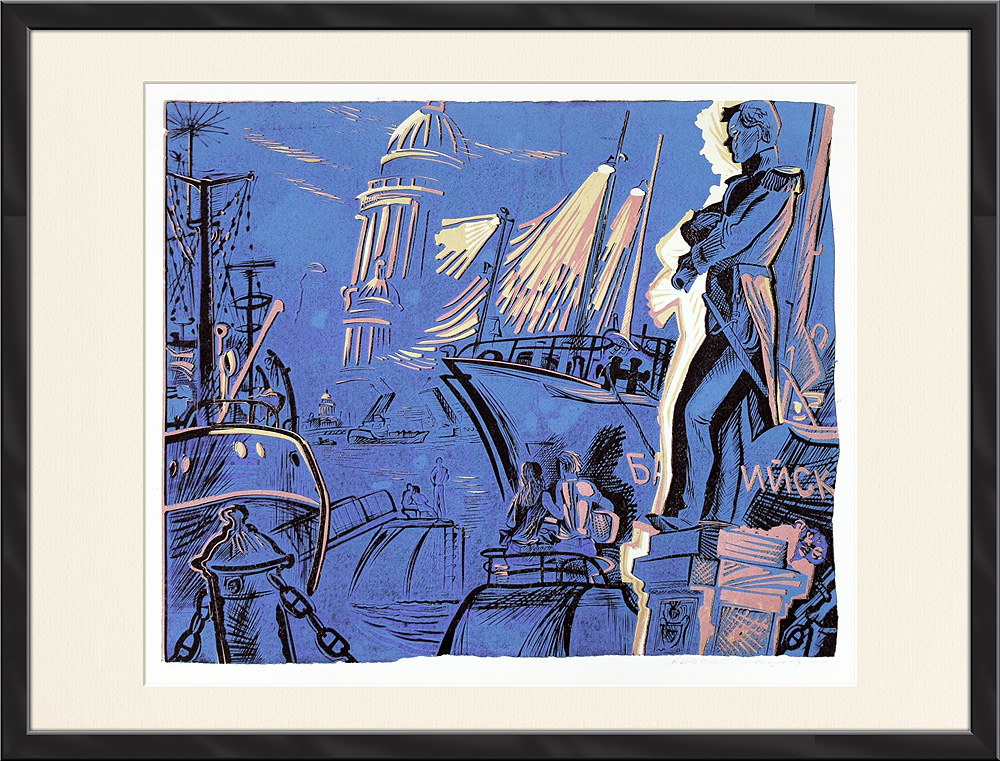 Санкт-Петербург. Авторская литография А.И. Смирнова Санкт-Петербург. Авторская литография А.И. Смирнова