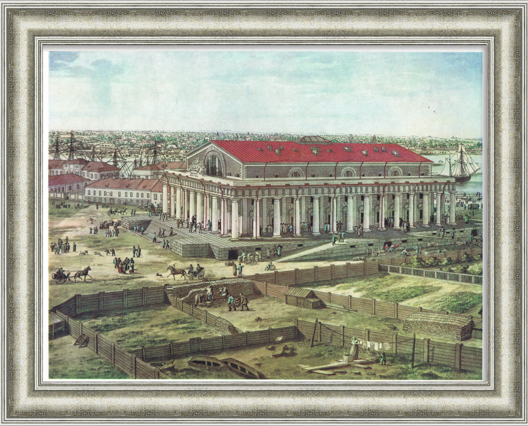 Здание Биржи. Репродукция Тозелли, лист 8 Здание Биржи. Репродукция Тозелли, лист 8