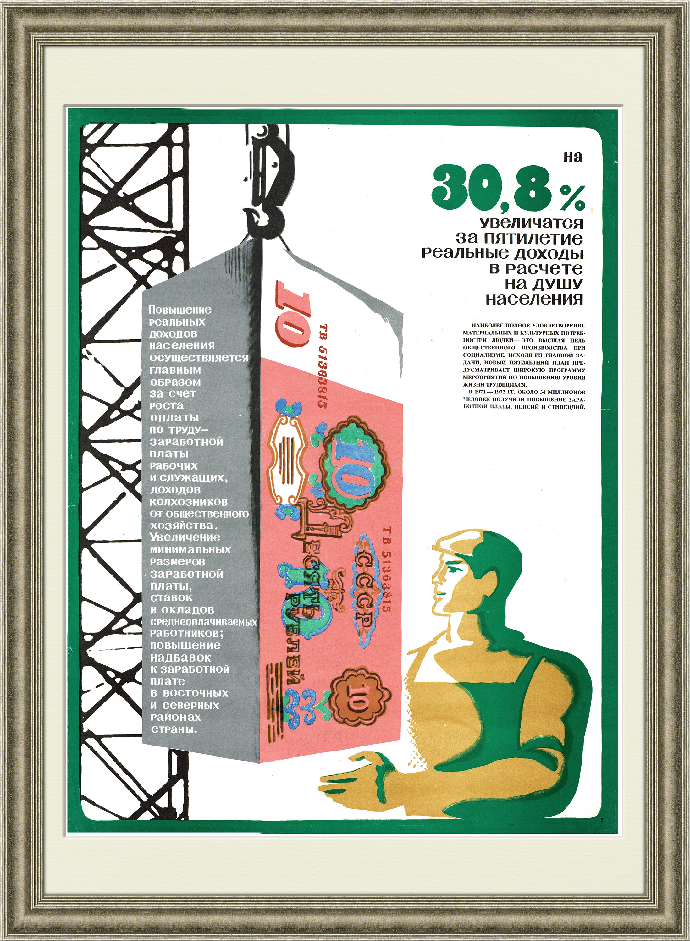 Даёшь повышение доходов населения! Советский плакат Даёшь повышение доходов населения! Советский плакат