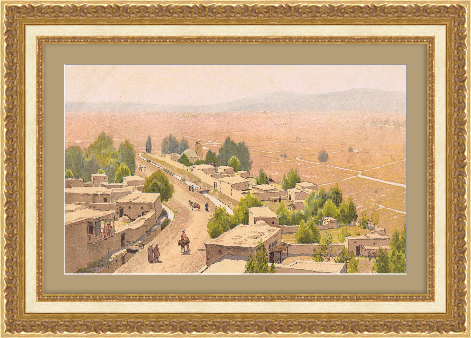 Искусственное орошение, Туркестан. Редкая хромолитография Искусственное орошение, Туркестан. Редкая хромолитография