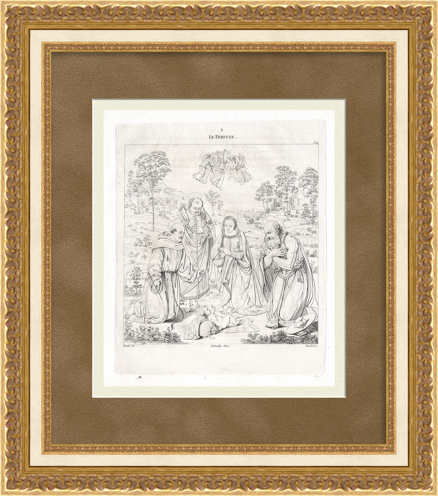 Рождество: Поклонение Младенцу Иисусу. Старинная гравюра Рождество: Поклонение Младенцу Иисусу. Старинная гравюра