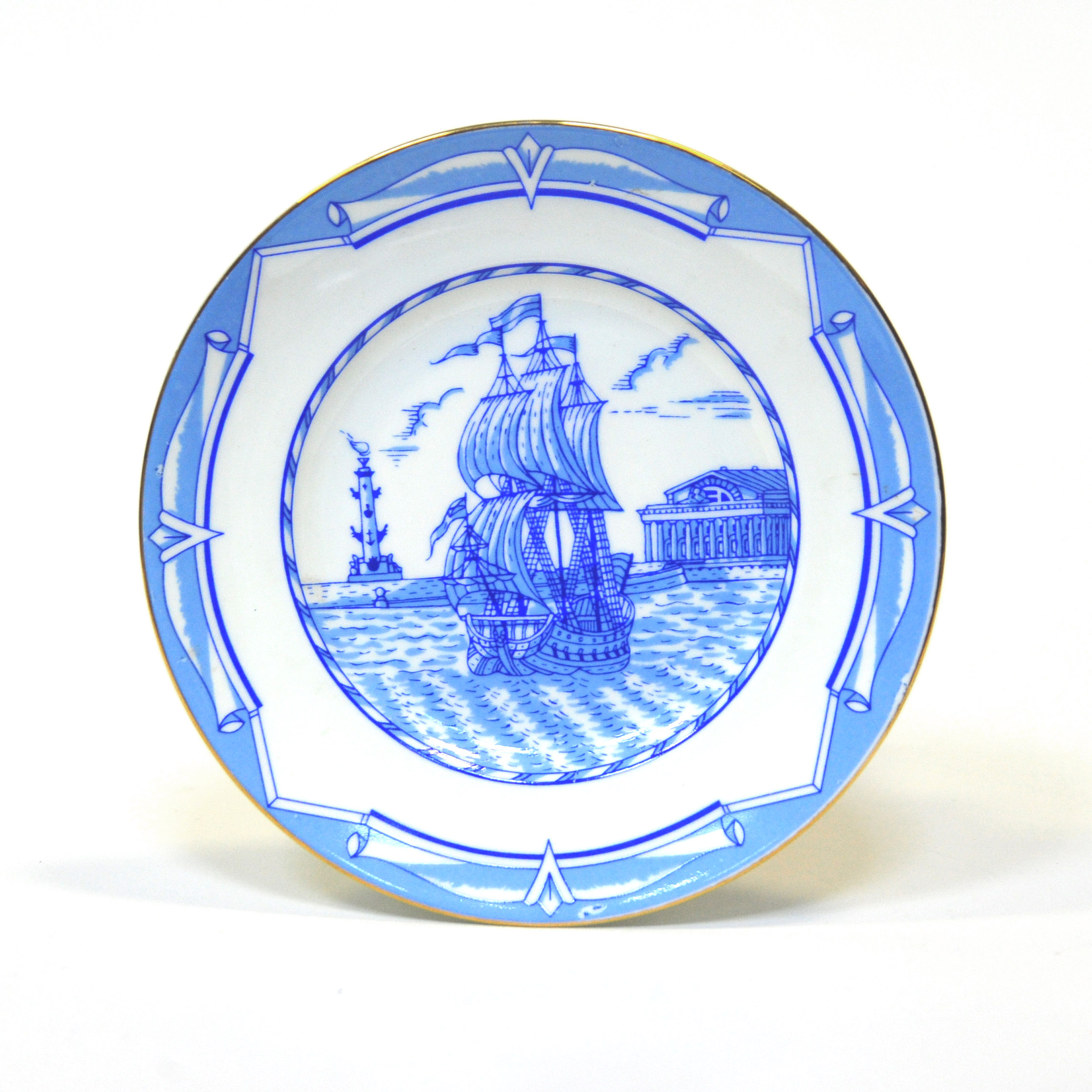 Тарелка декоративная, Парусник в Санкт-Петербурге. ЛФЗ Тарелка декоративная, Парусник в Санкт-Петербурге. ЛФЗ