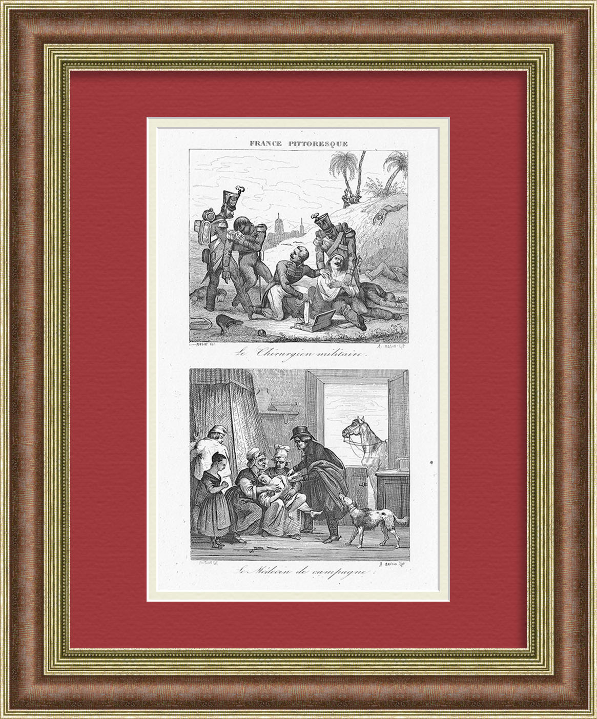 Работа врача в 19 веке, старинная гравюра Работа врача в 19 веке, старинная гравюра