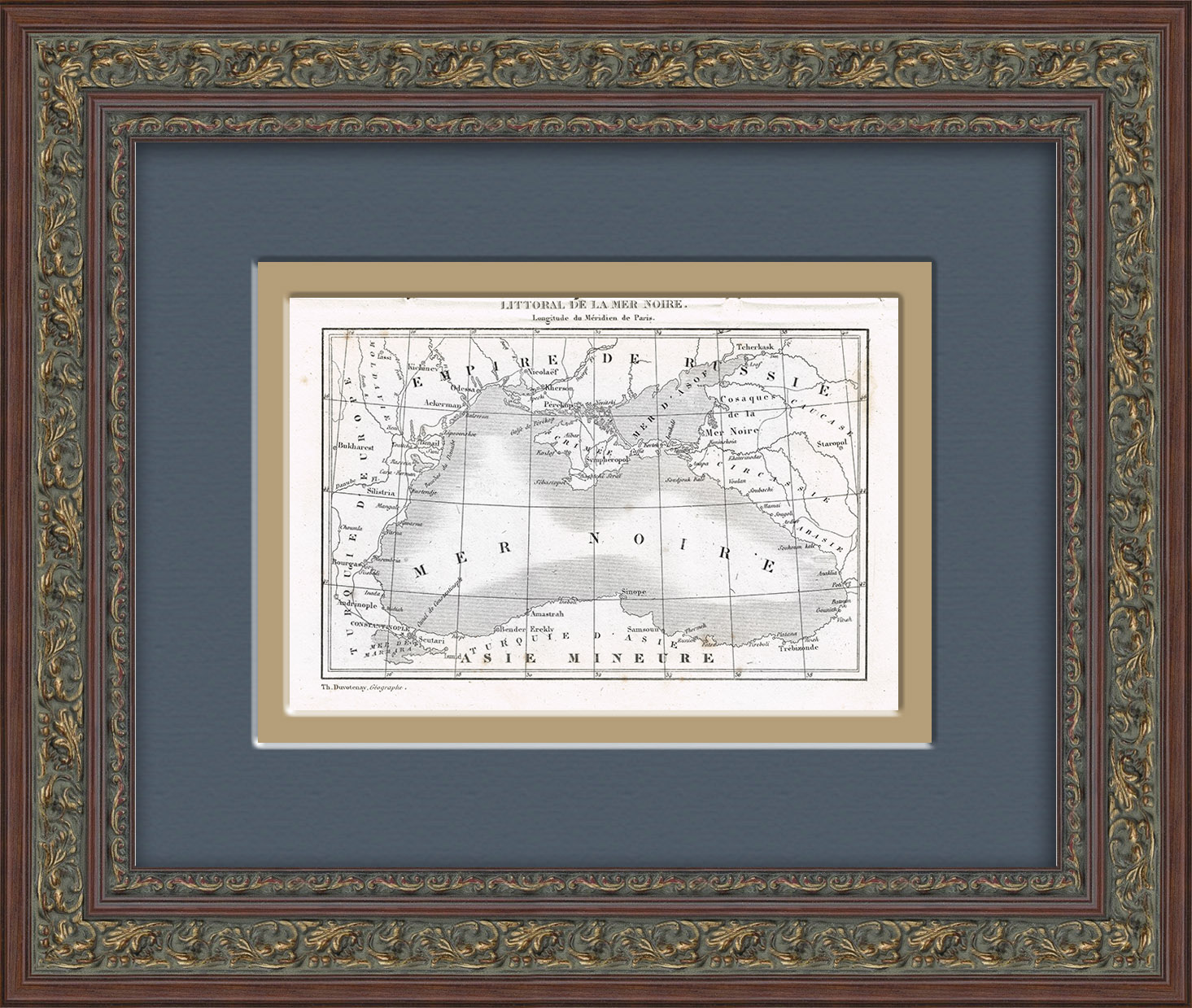 Черное море и прилегающие территории на карте 1840 года Черное море и прилегающие территории на карте 1840 года