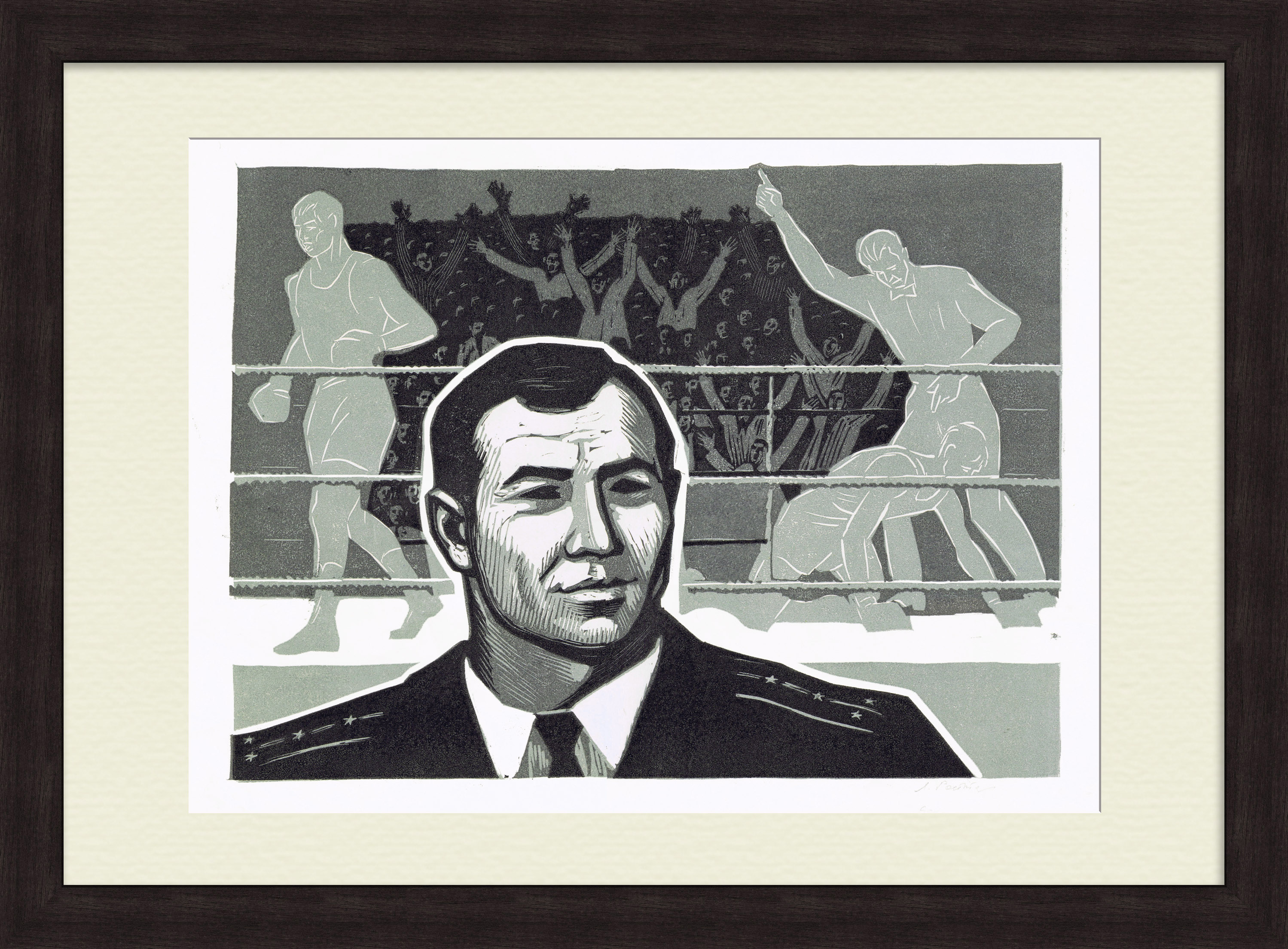 Бокс, В. Попенченко - чемпион Олимпийских игр 1964 г. Авторская гравюра Бокс, В. Попенченко - чемпион Олимпийских игр 1964 г. Авторская гравюра