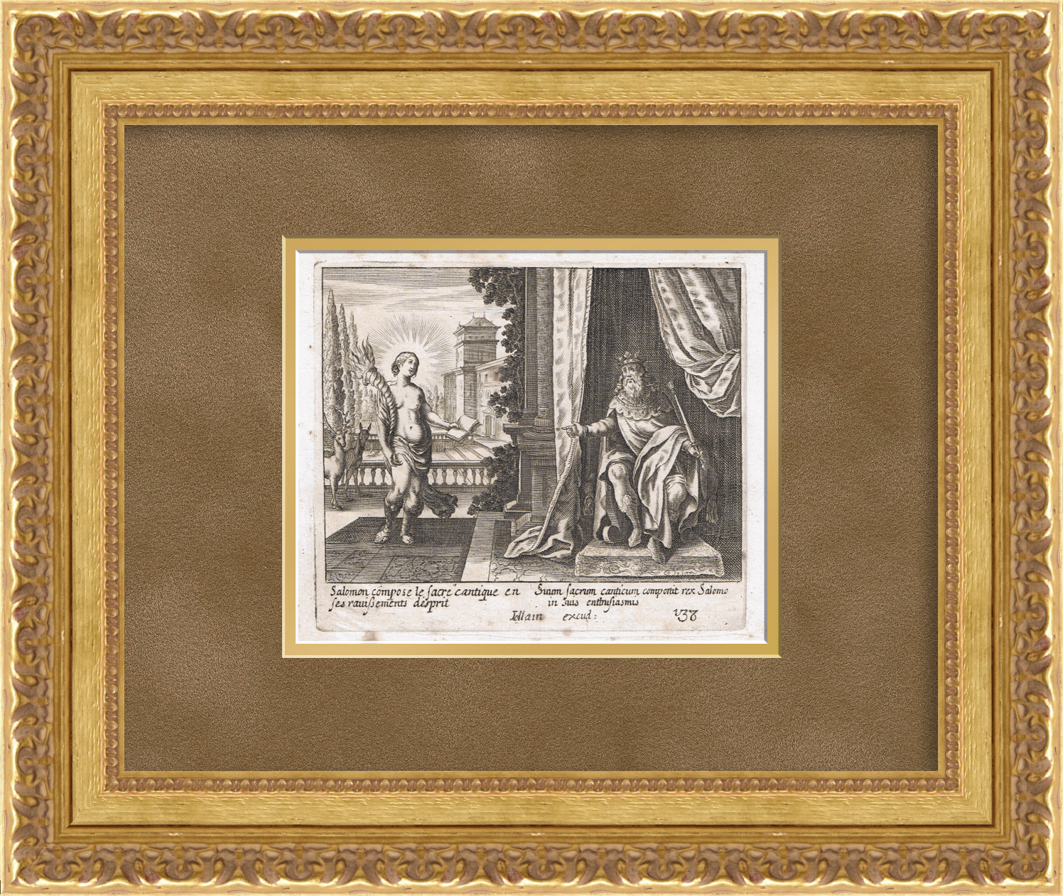 Явление царю Соломону. Гравюра 1680 года Явление царю Соломону. Гравюра 1680 года