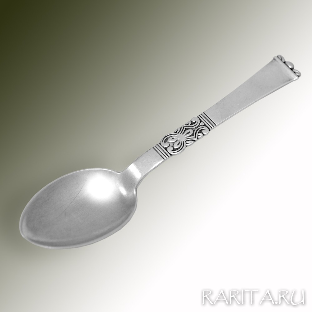 Датская десертная/сервировочная серебряная ложка, винтаж Датская десертная/сервировочная серебряная ложка, винтаж