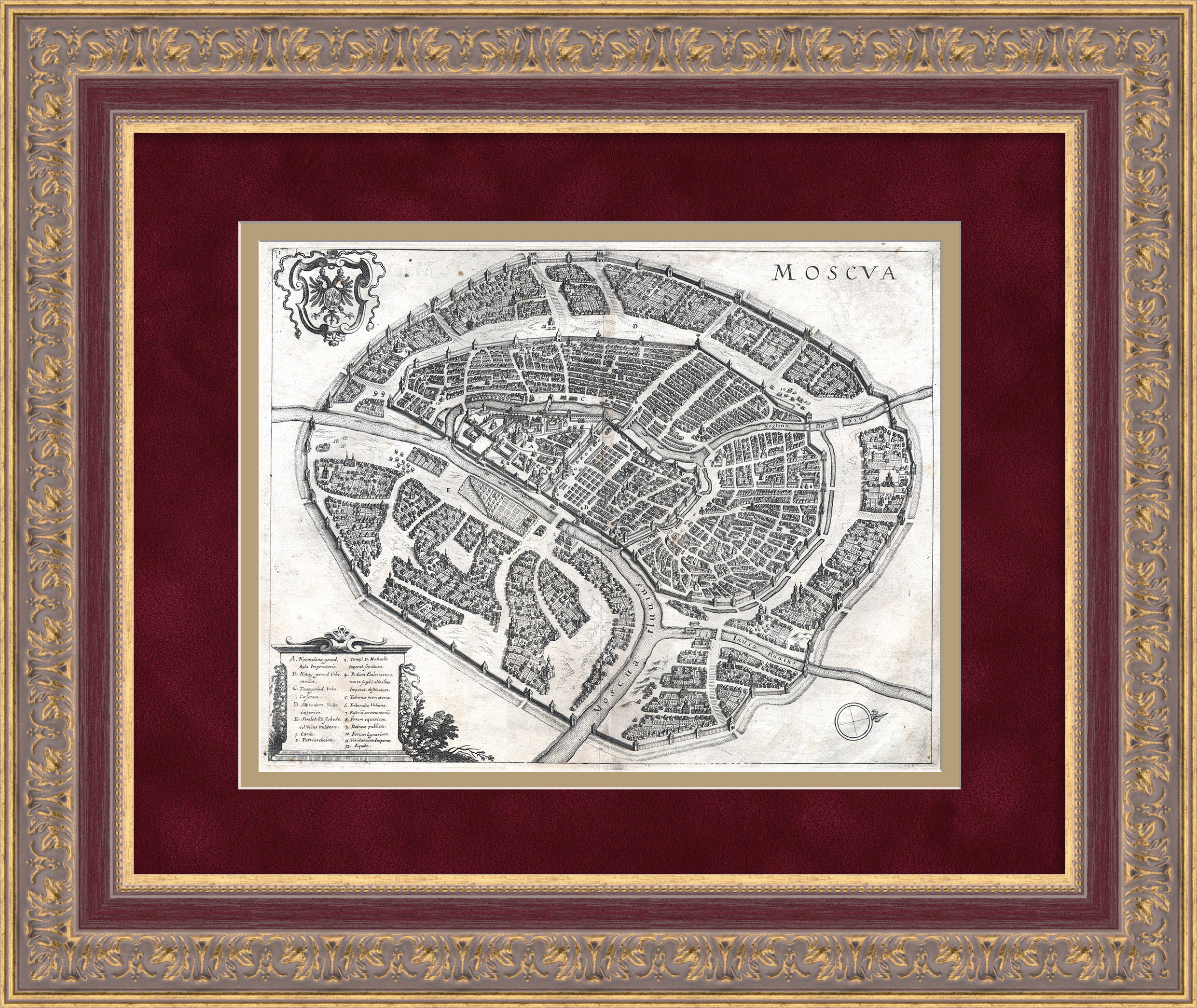 Старая Москва. Редкий план города 17 века Старая Москва. Редкий план города 17 века