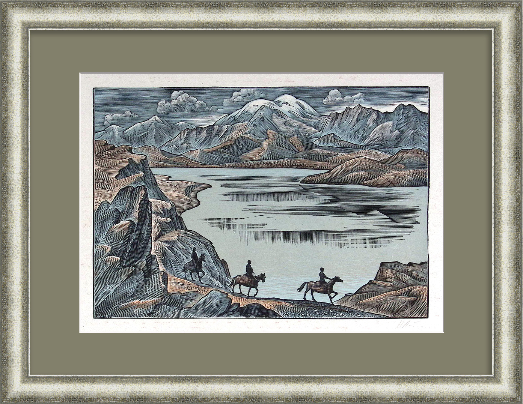 Река Чусовая, Урал. Авторская линогравюра Река Чусовая, Урал. Авторская линогравюра