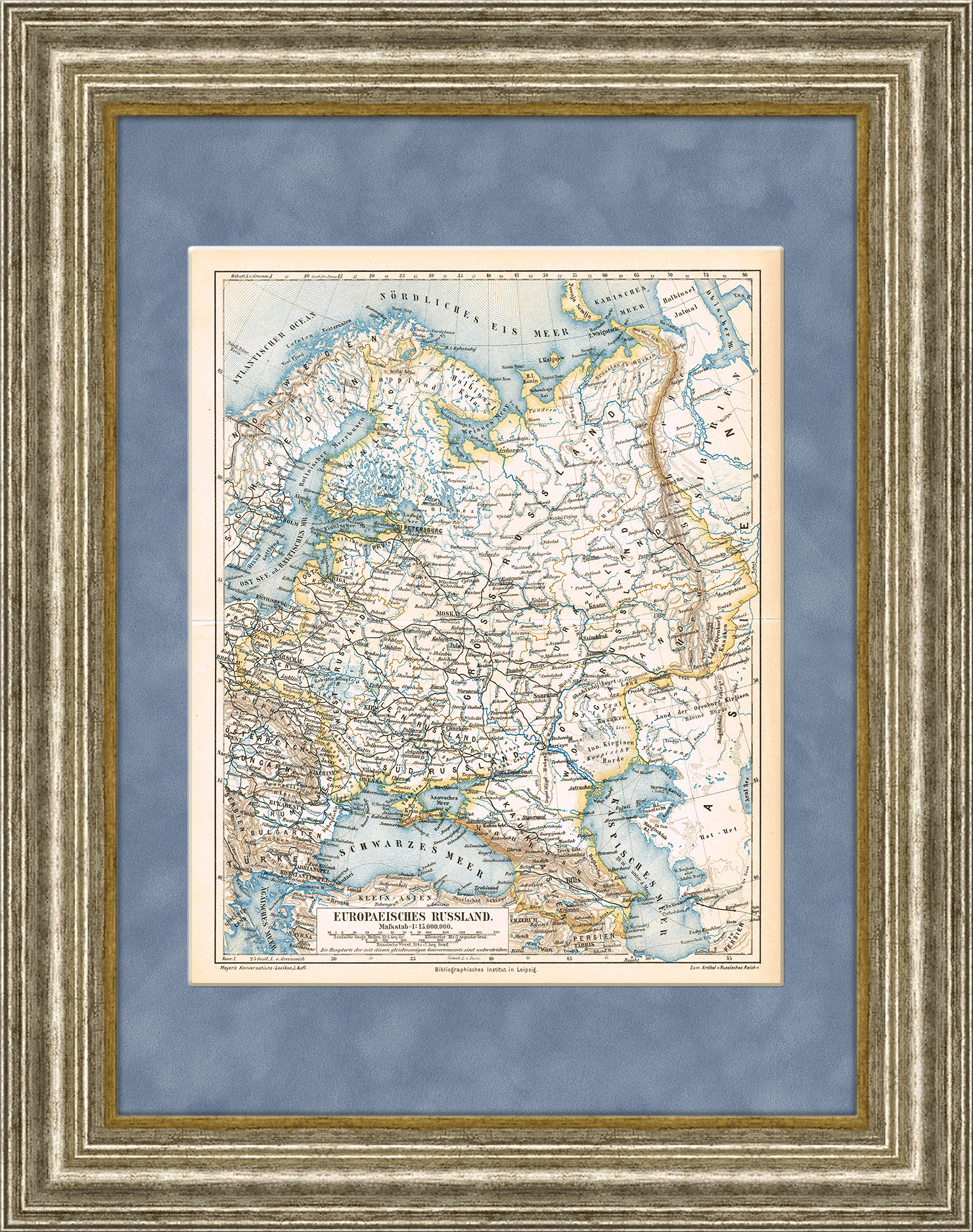 Европейская Россия, старинная карта с железными дорогами, 1878 г. Европейская Россия, старинная карта с железными дорогами, 1878 г.