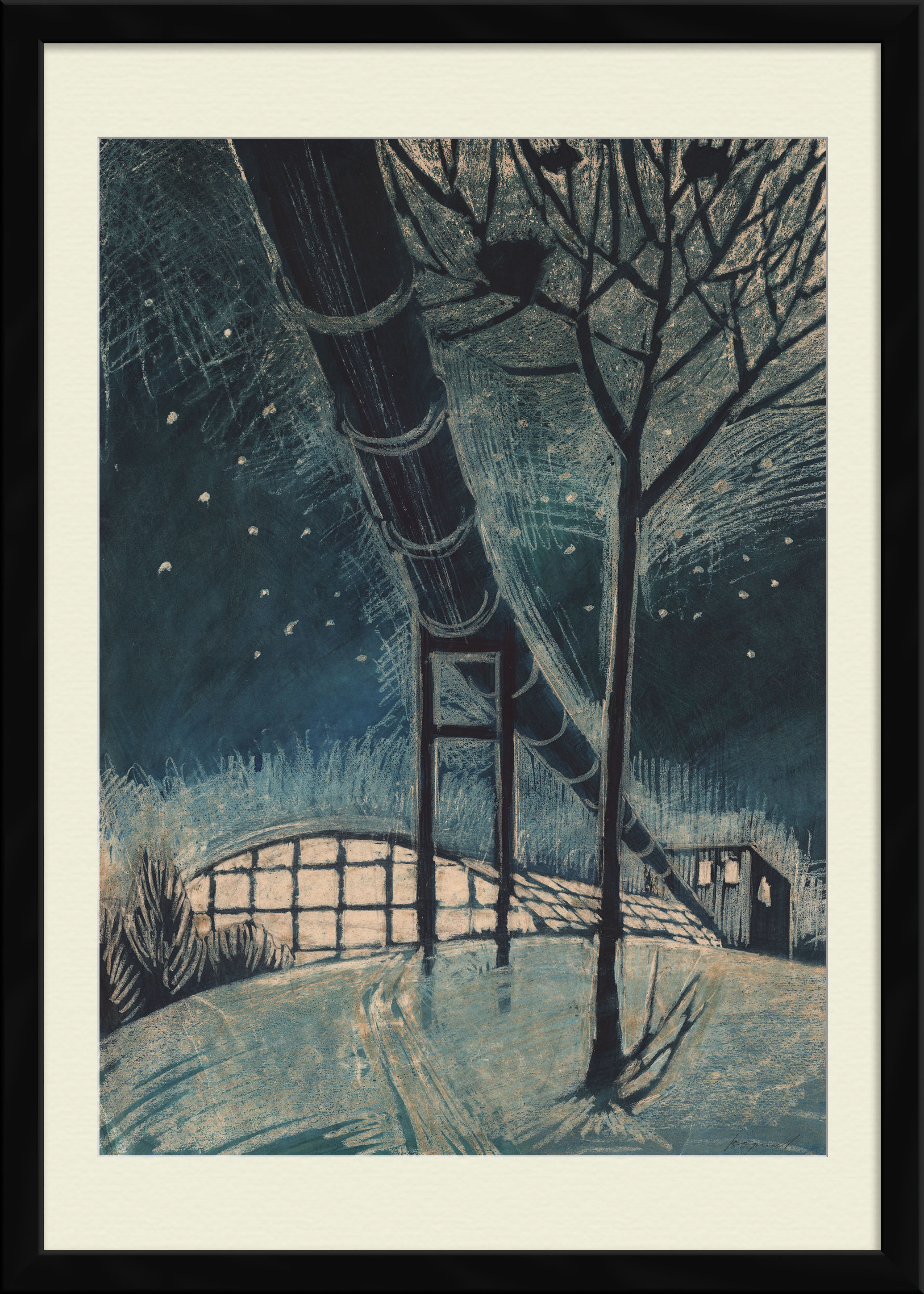 Газотрубопровод. Авторская винтажная графика Газотрубопровод. Авторская винтажная графика