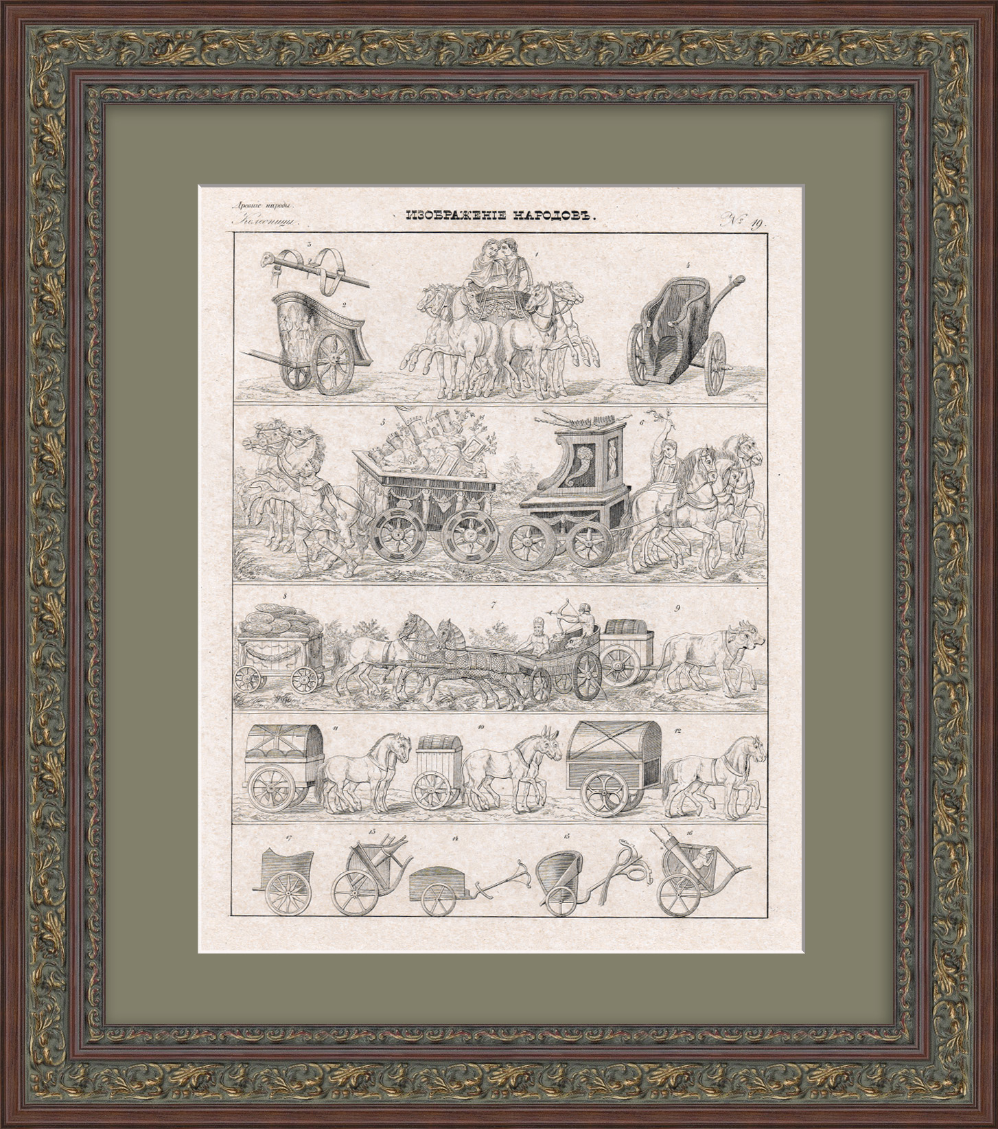 Колесницы. Транспорт в эпоху Античности и Средневековья. Старинная гравюра Колесницы. Транспорт в эпоху Античности и Средневековья. Старинная гравюра