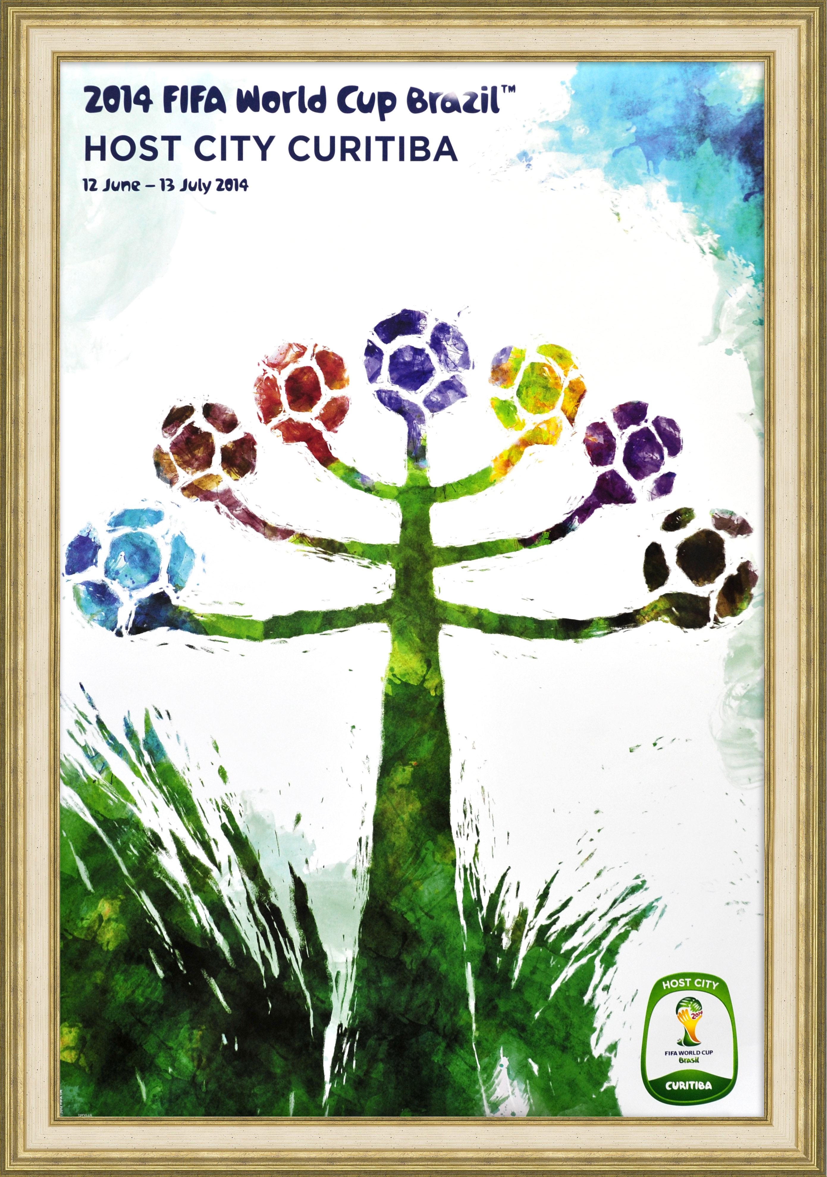 Чемпионат мира по футболу в Бразилии, Куритиба. Малотиражный плакат Чемпионат мира по футболу в Бразилии, Куритиба. Малотиражный плакат