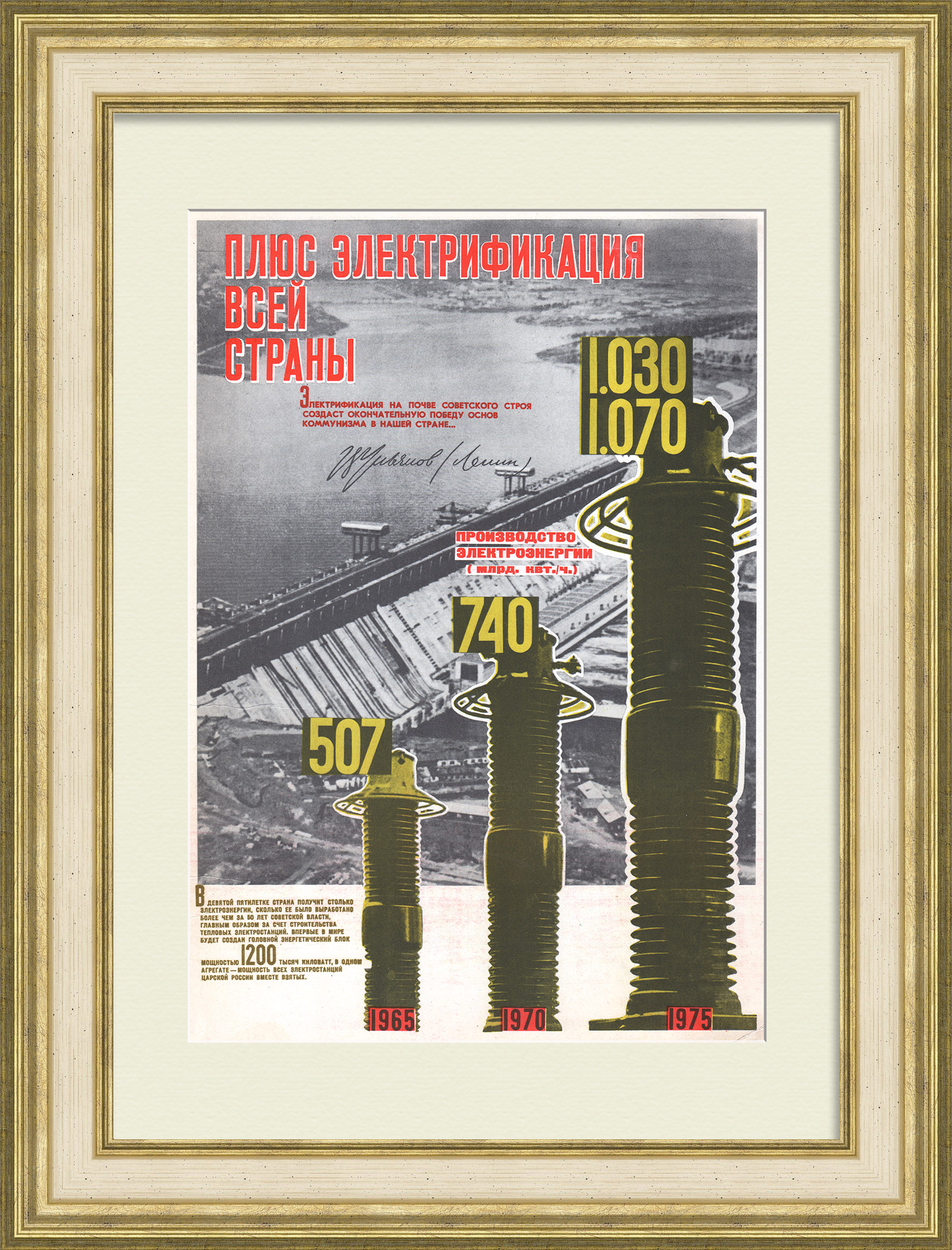 Электрификация всей страны. Советский, агитационный плакат Электрификация всей страны. Советский, агитационный плакат