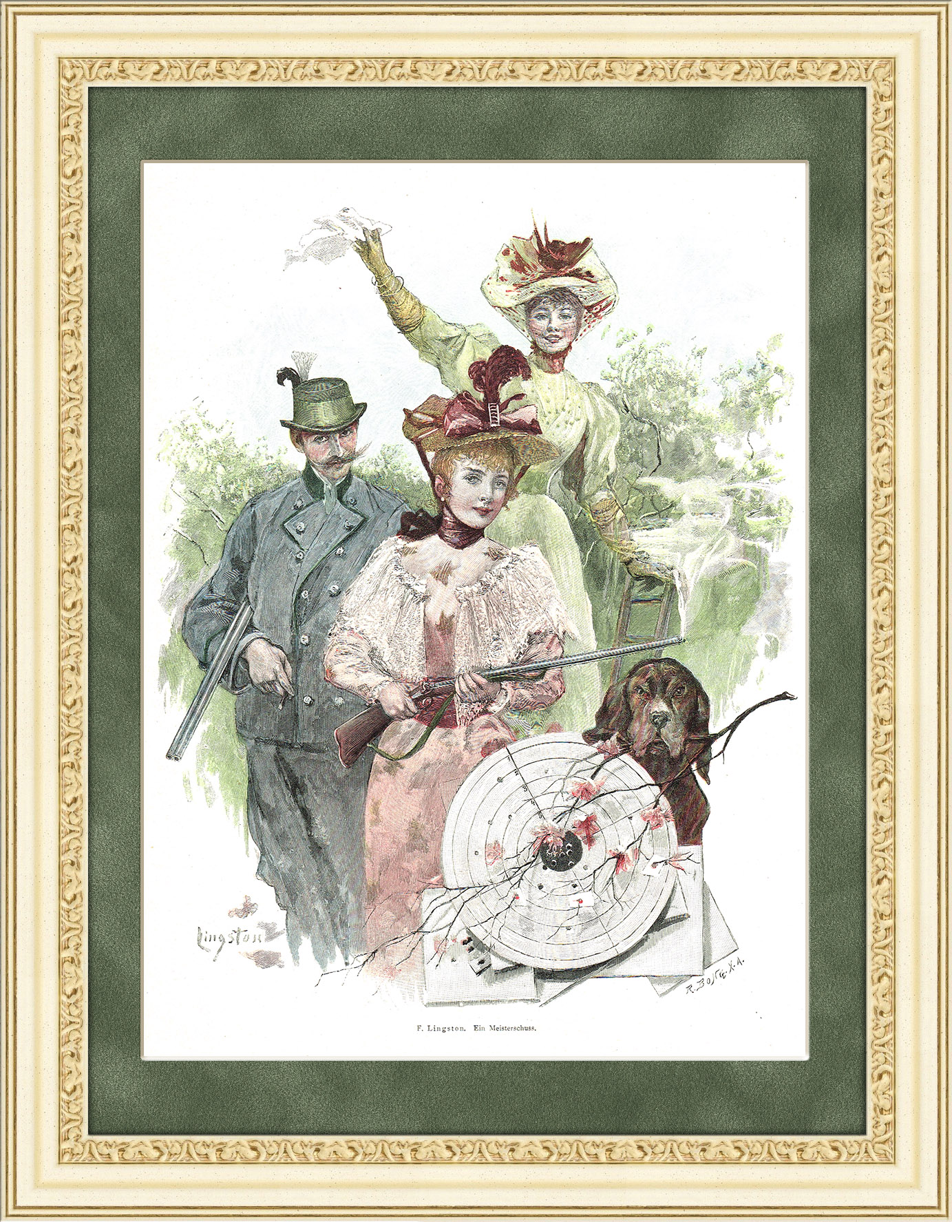 Спортивная стрельба XIX века. Художник Ф. Лингстон Спортивная стрельба XIX века. Художник Ф. Лингстон